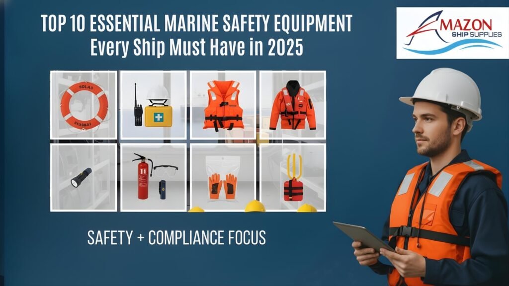Stay safe at sea in 2025 with top marine safety equipment. From flotation vests to boat first aid kits, meet marine safety standards with Amazon Blu Ship Supplies.